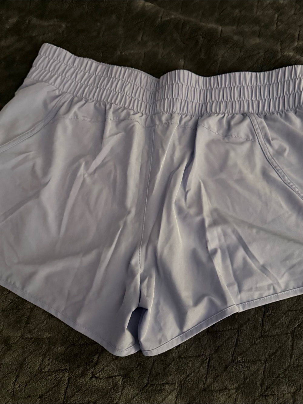Avia Lavender Athletic Shorts with Elastic Waist